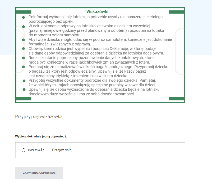 Przykładowa wskazówka w grze