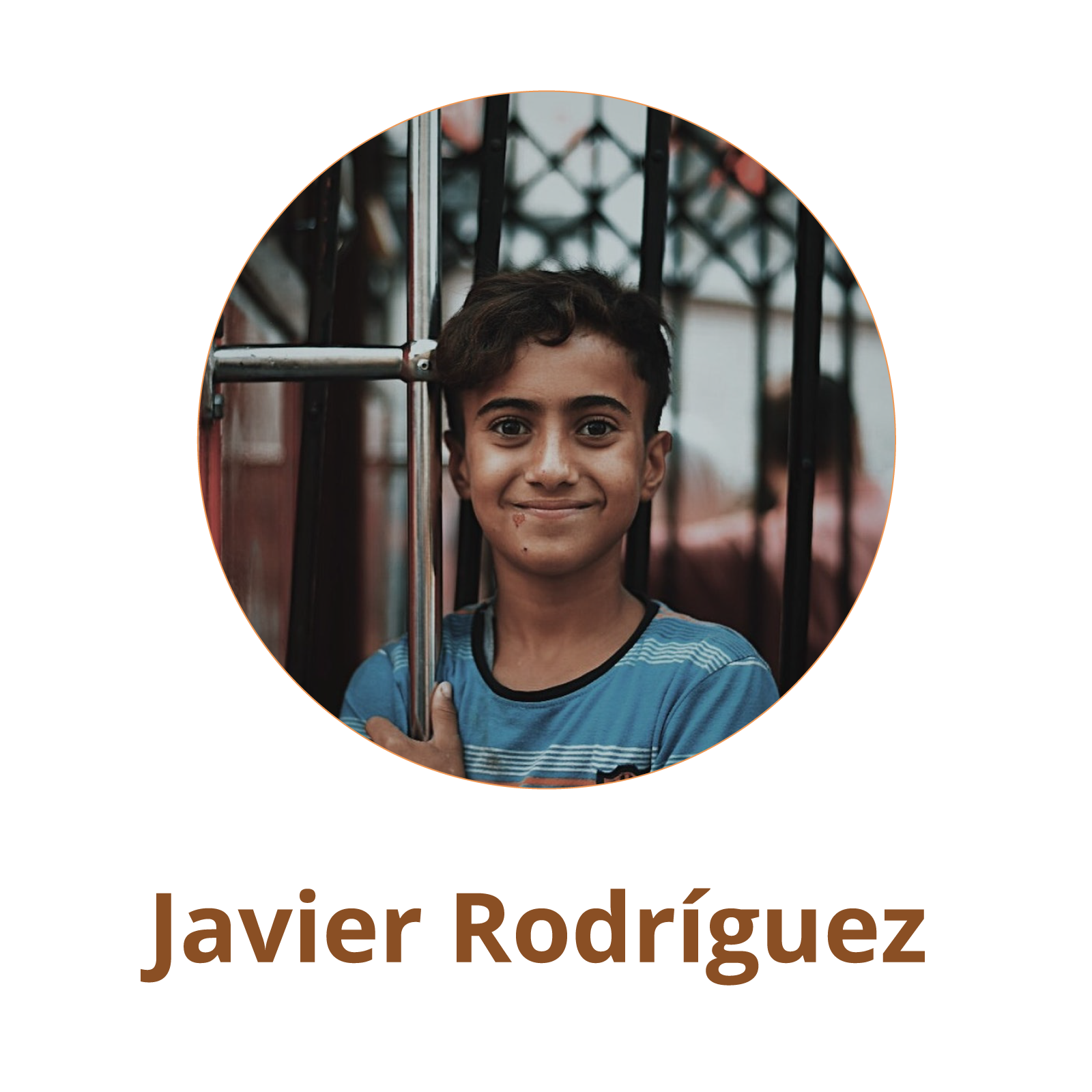 Zdjęcie chłopca z podpisem: Javier Rodríguez