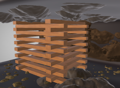 Obudowa drewniana - stos podporowy (kaszt)