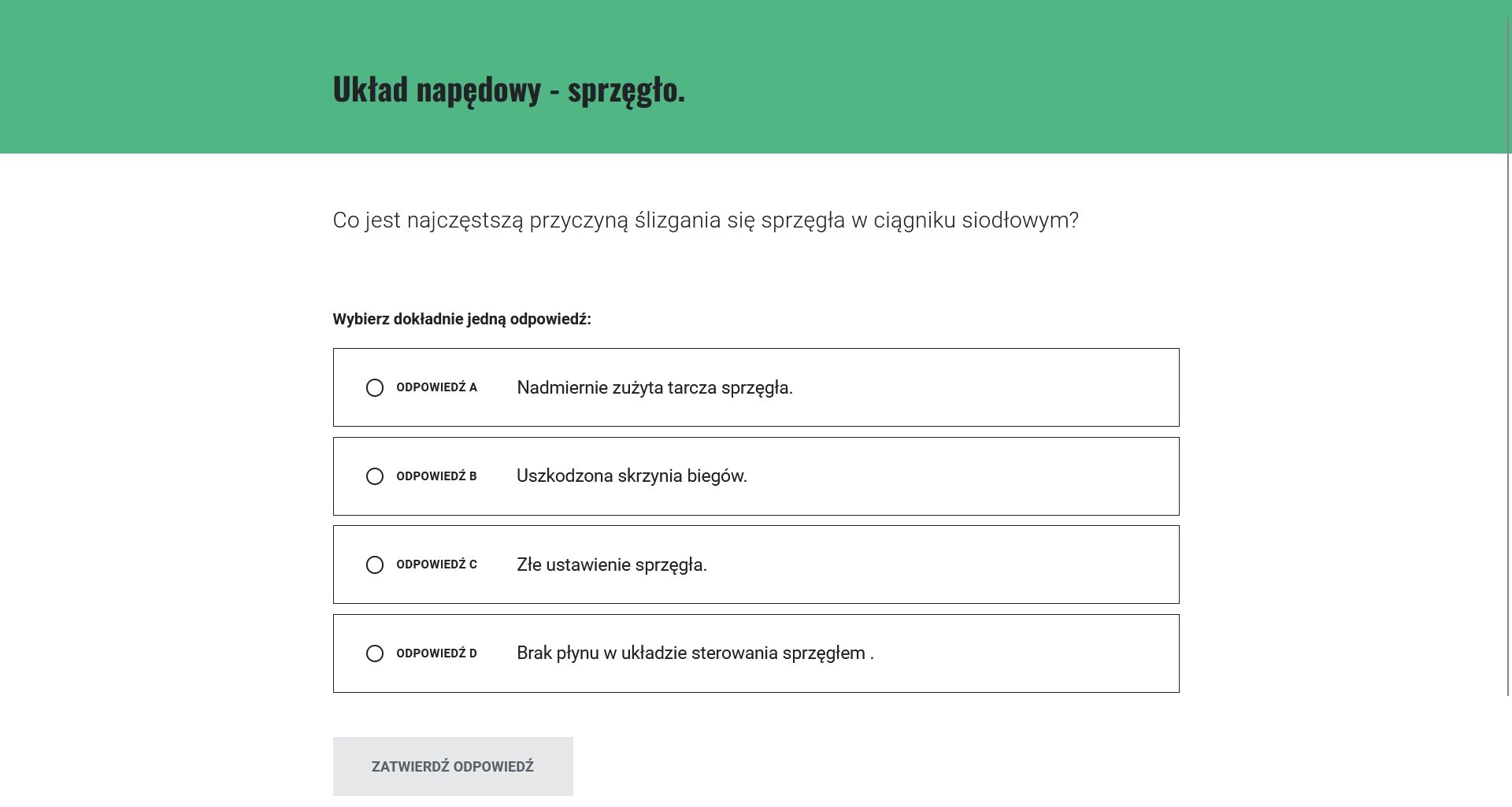 Przykładowe pytanie w grze
