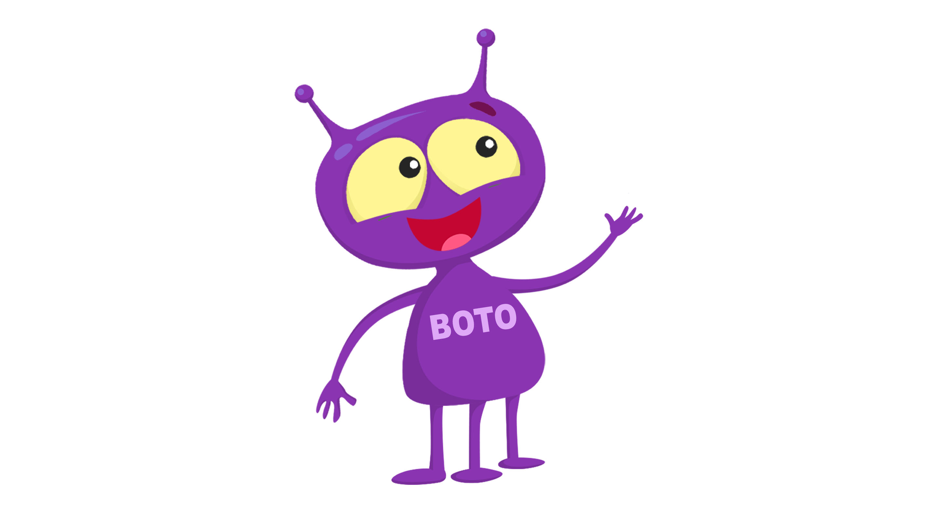 Ilustracja przedstawia machającego wesołego ufoludka