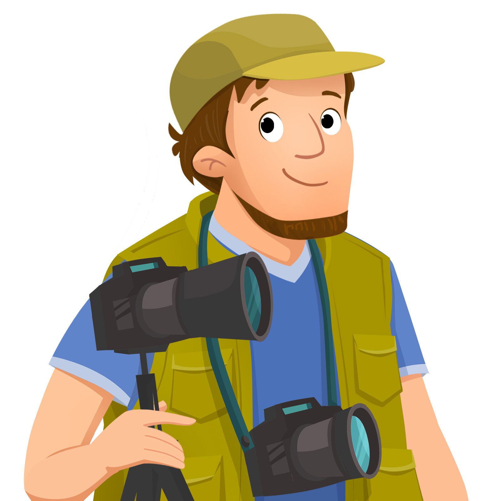 Ilustracja przedstawia fotografa.