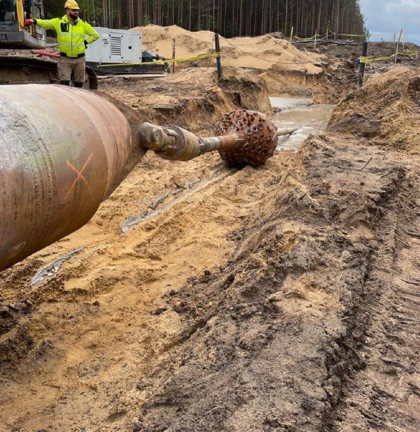 Wciąganie rury osłonowej HDD