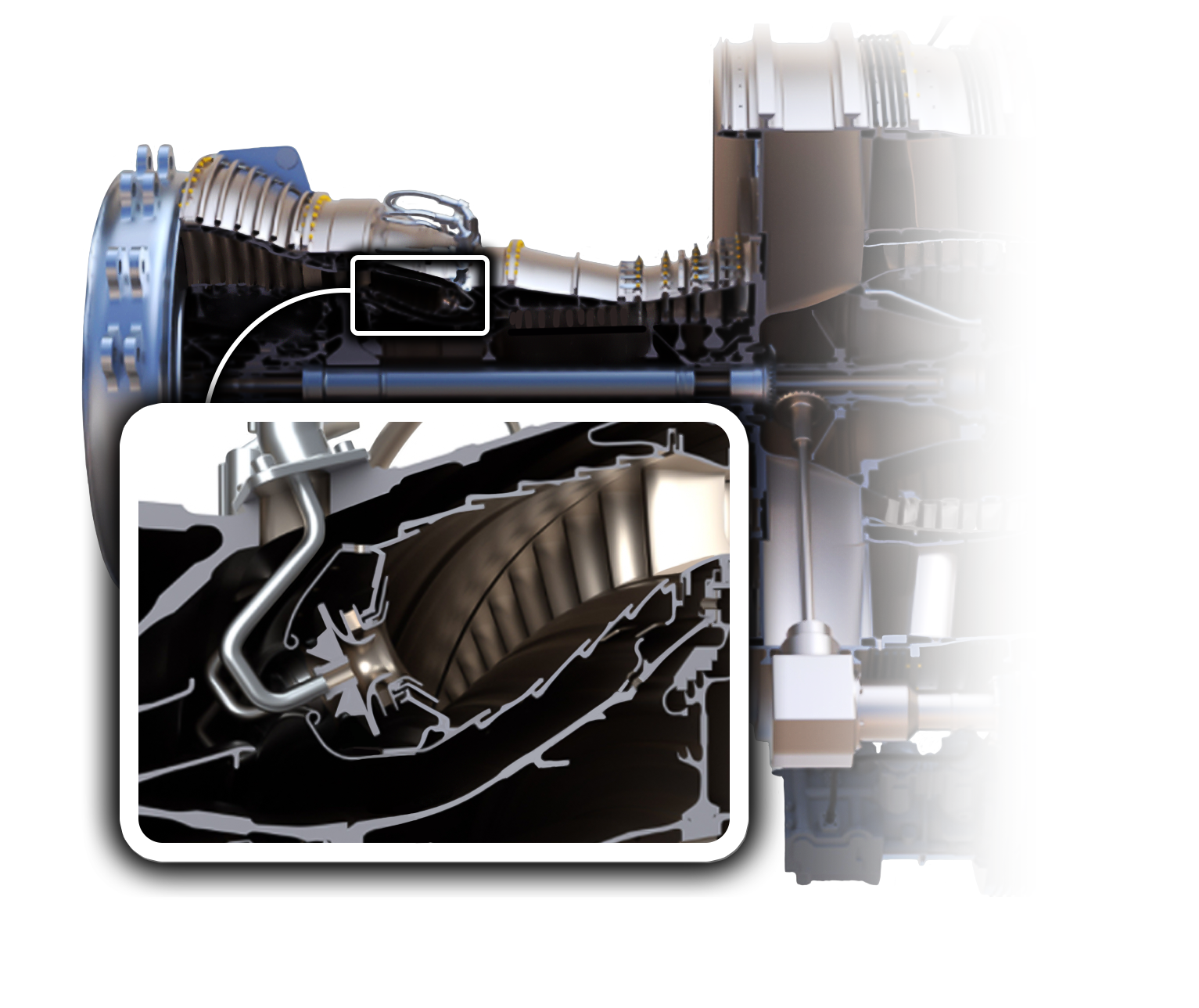 ilustracja przedstawia dyszę rozpylającą paliwo czyli krętą rurkę podłączoną do komory spalania.