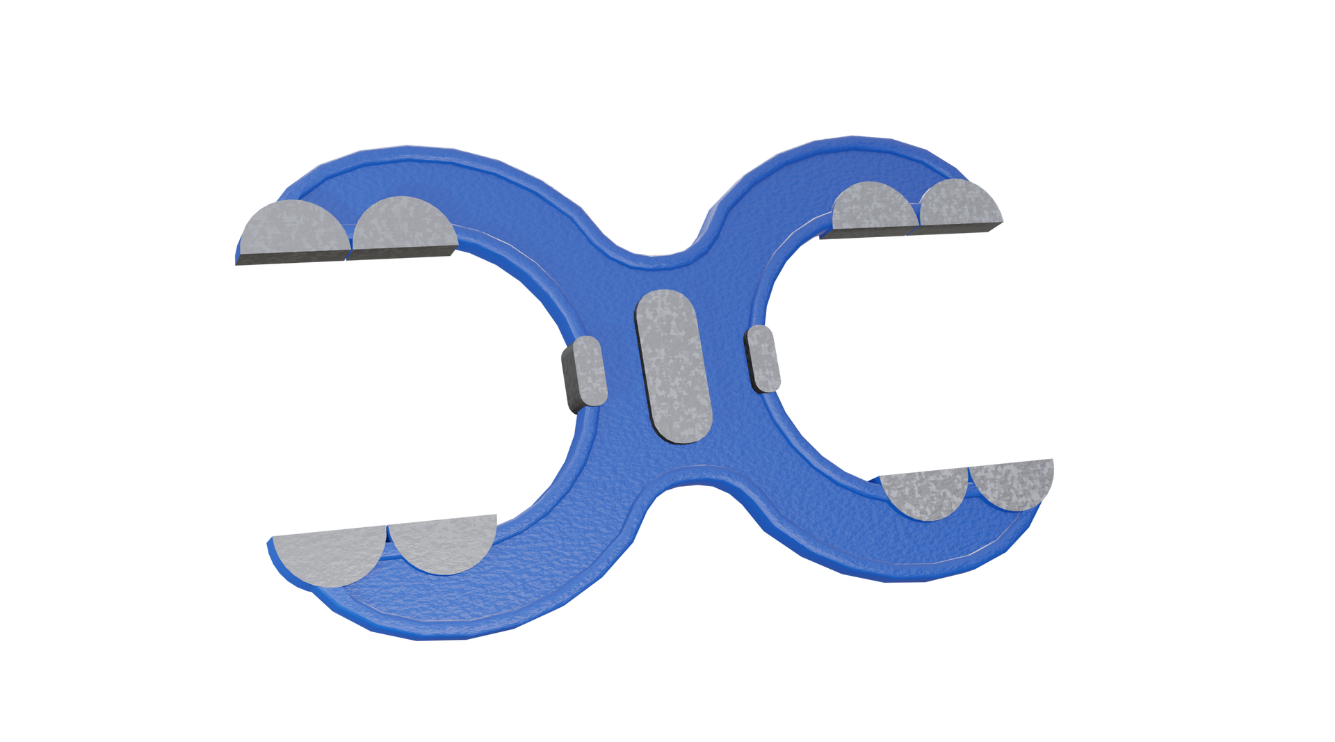 Opis alternatywny dotyczy sprawdzianu dwugranicznego szczękowego stałego z półokrągłymi zakończeniami po bokach.