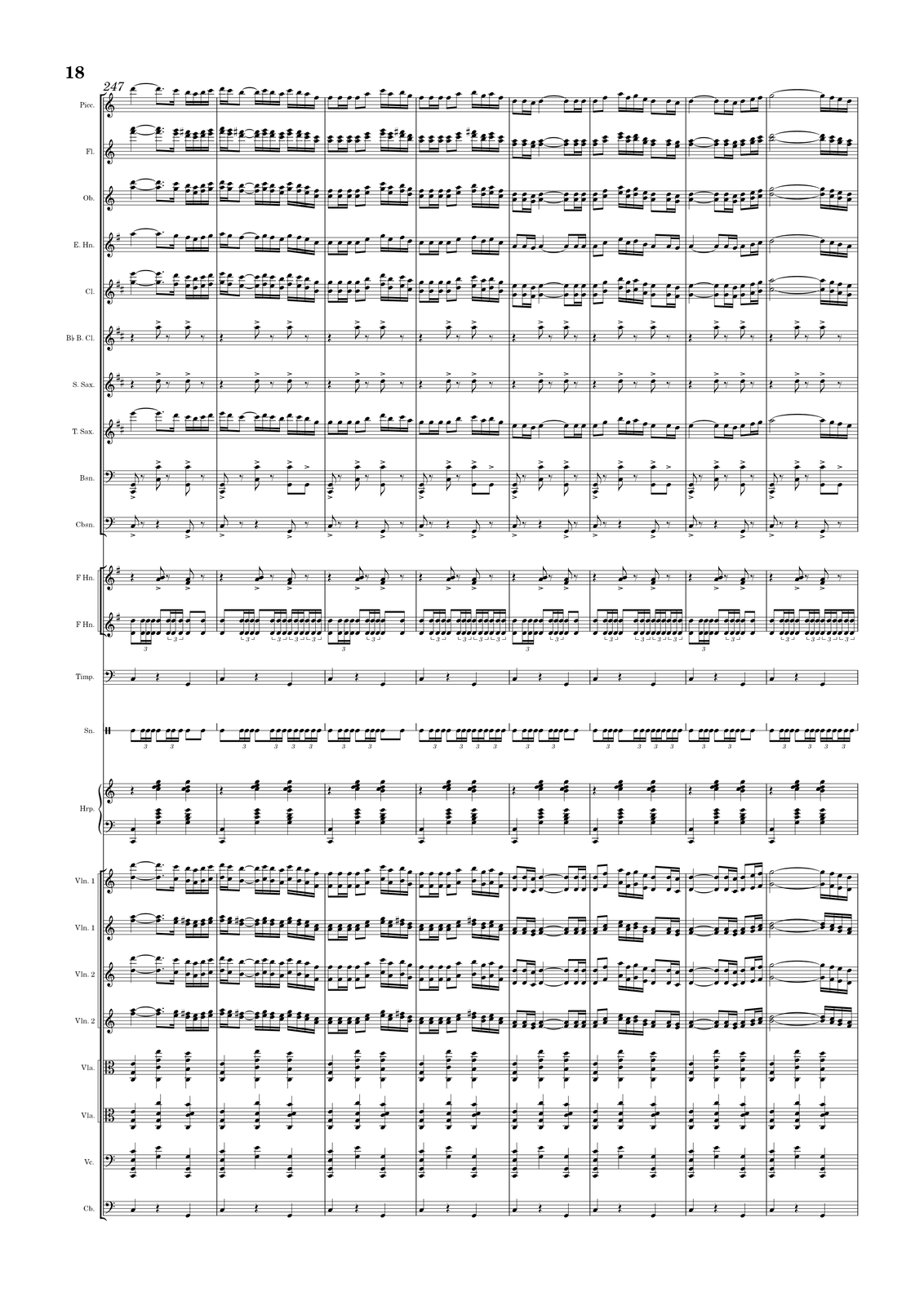 Ilustracja przedstawia stronę partytury utworu.