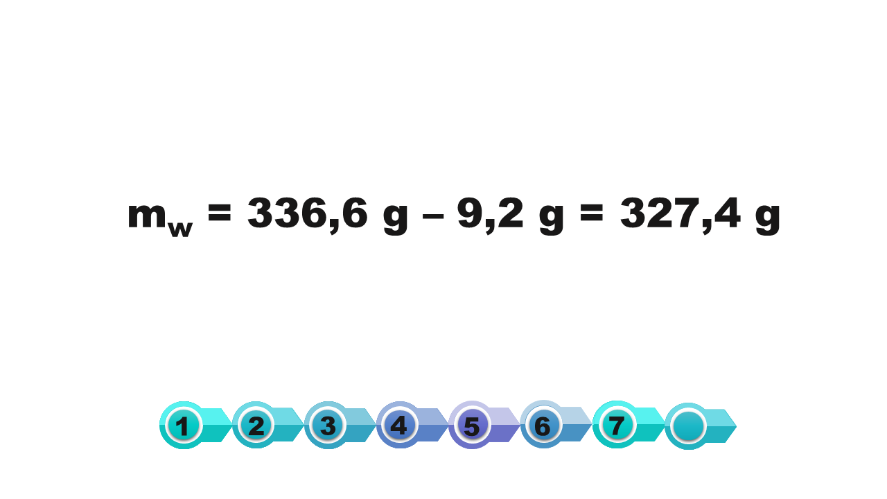 Grafika przedstawia obliczenia, ile wody należy odparować, aby nasycony był roztwór zawierający 3,4 g chlorku sodu w temperaturze 20 ° C.