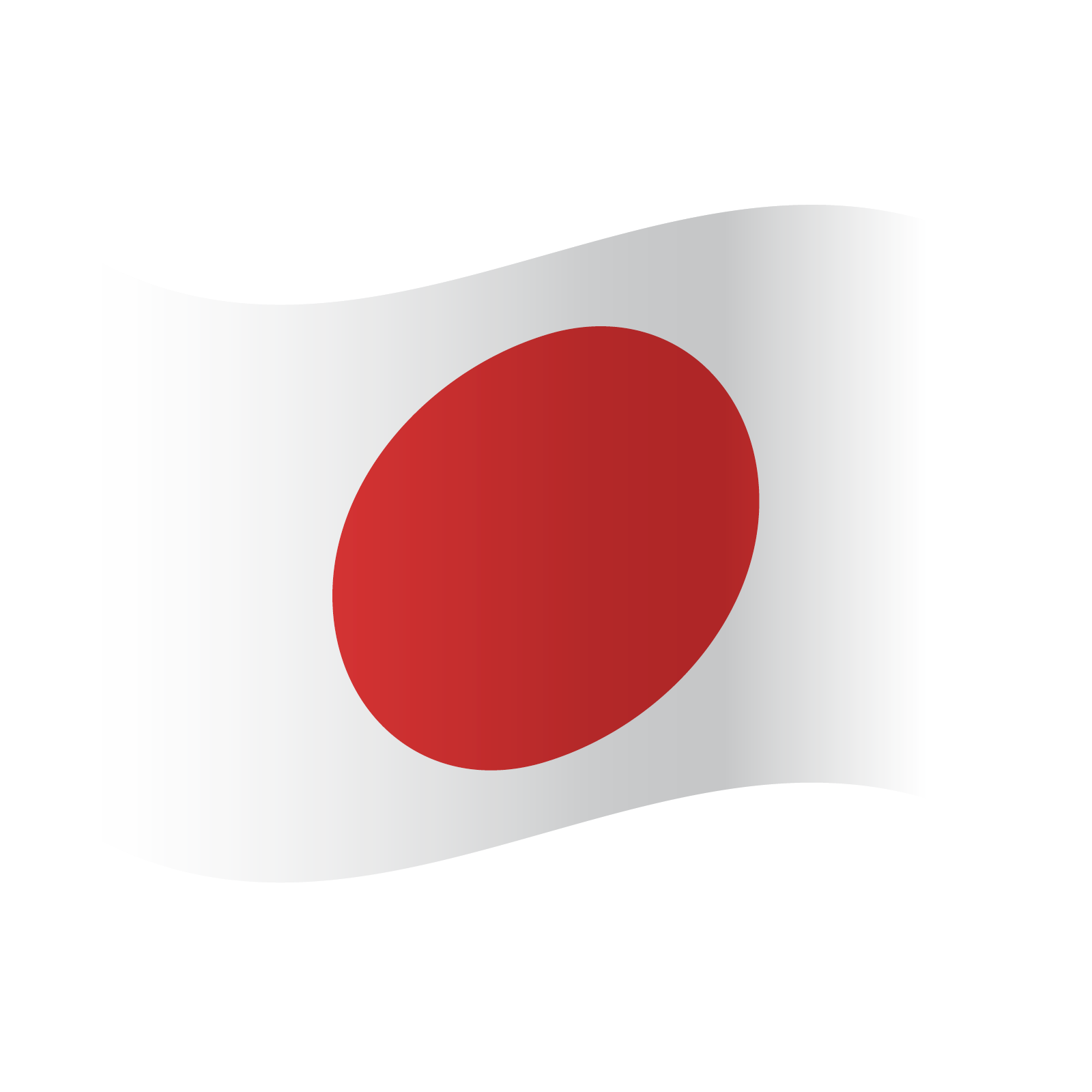 Ilustracja przedstawia białą flagę z czerwonym kołem na środku. 