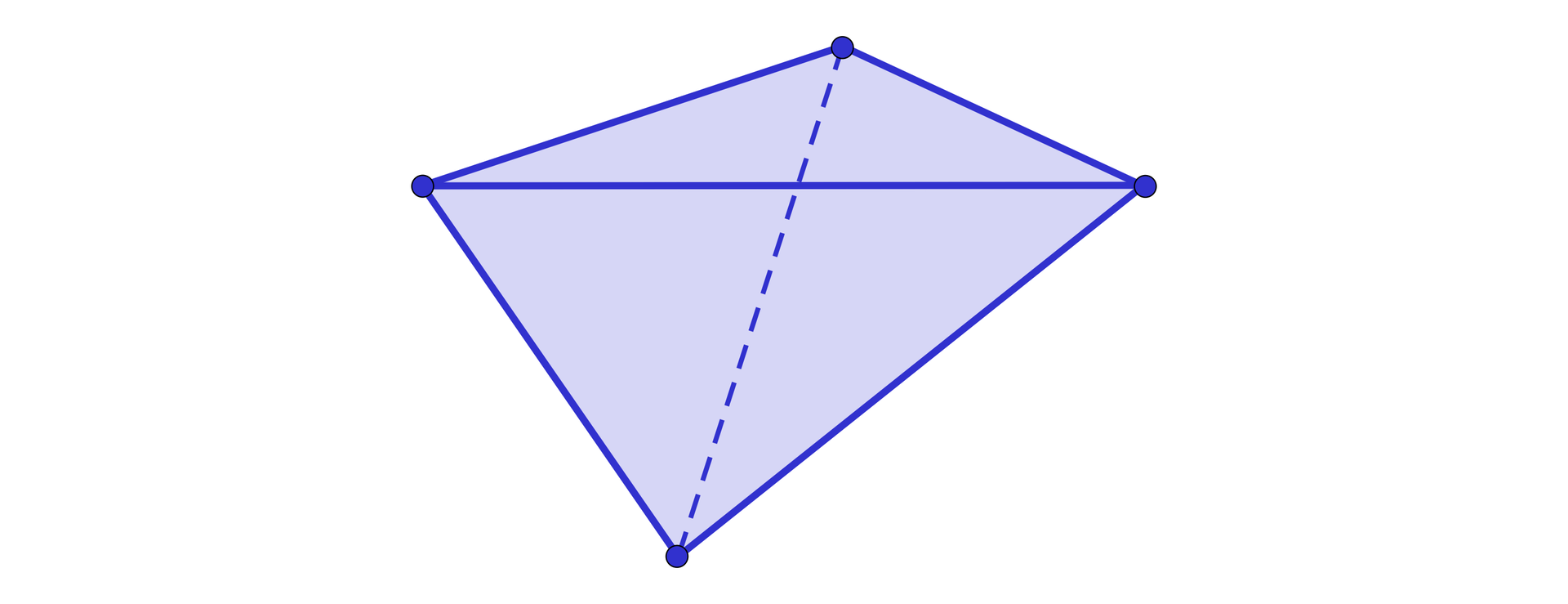 Na ilustracji przedstawiono ostrosłup trójkątny ułożony wierzchołkiem do dołu.