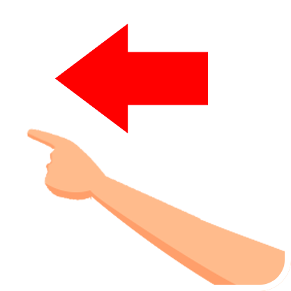 Ilustracja przedstawia rękę i strzałkę wskazujące w lewo.