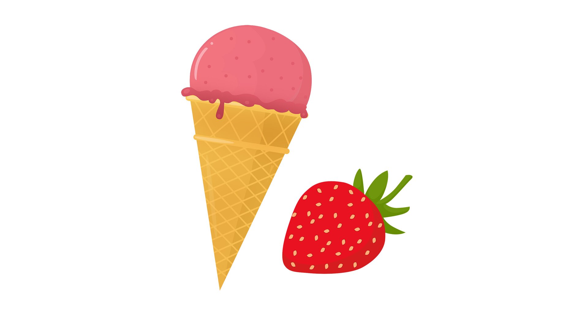 Na ilustracji znajduje się lód truskawkowy.