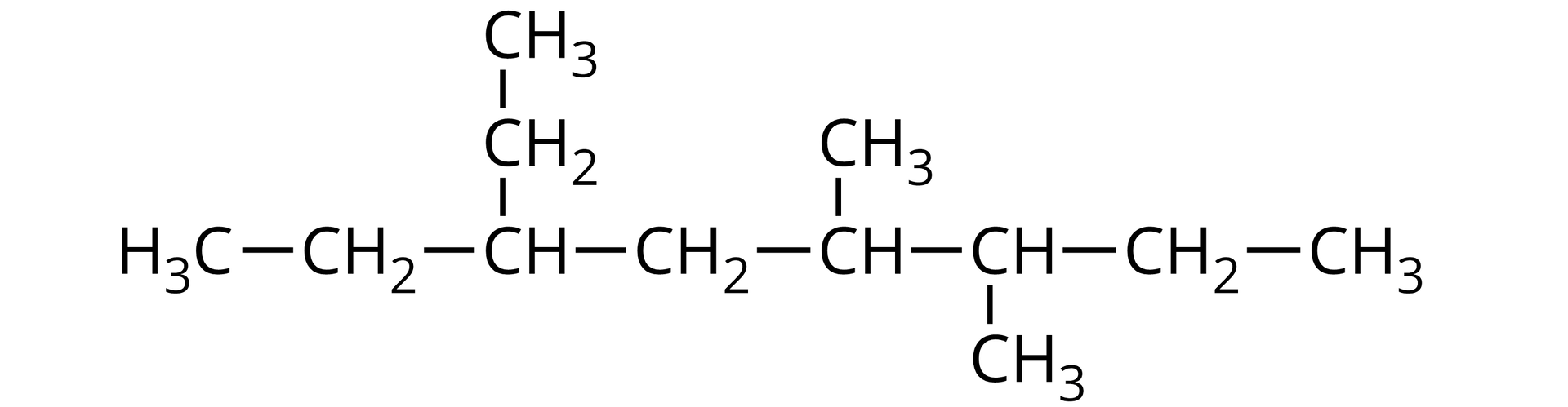 Wzór: opis od prawej strony - grupa CH łączy się po prawej stronie z grupą metylenową, która łączy się z grupą metylową. Grupa CH łączy się w dół z grupą metylową. Grupa CH łączy się w lewo z grupą CH. Grupa CH łączy się u góry z grupą metylową, a po lewej stronie z grupą metylenową. Grupa metylenowa łączy się po lewej stronie z grupą CH. Grupa CH łączy się u góry i po lewej stronie z grupą metylenową, która jest połączona z grupą metylową.
