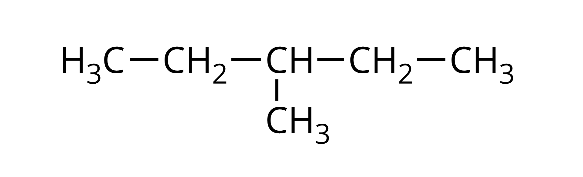 Na ilustracji jest wzór: grupa CH łączy się po lewej i prawej stronie z szeregiem grupa metylenowa połączona z grupą metylową, zaś na dole z grupą metylową.