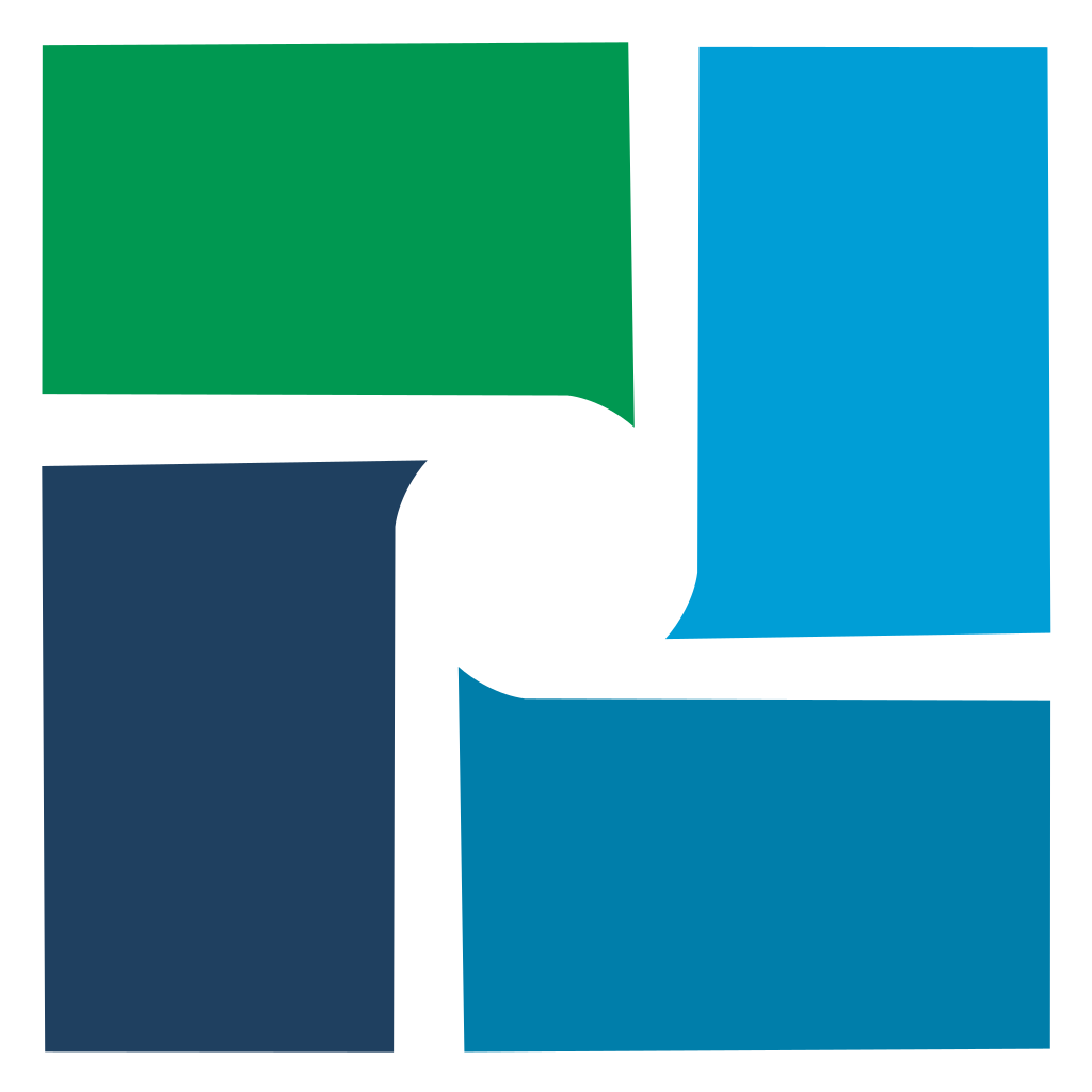 Ilustracja prezentuje logo Centralnej Ewidencji i Informacji o Działalności Gospodarczej. W cztery, różnokolorowe prostokąty wpisany jest kształt przypominający czteroramienne skrzydła wiatraka.