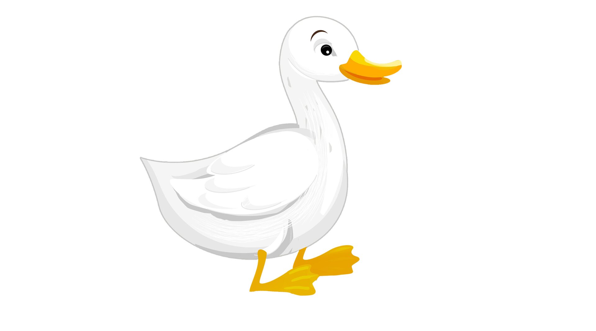 Ilustracja przedstawia  kaczkę.