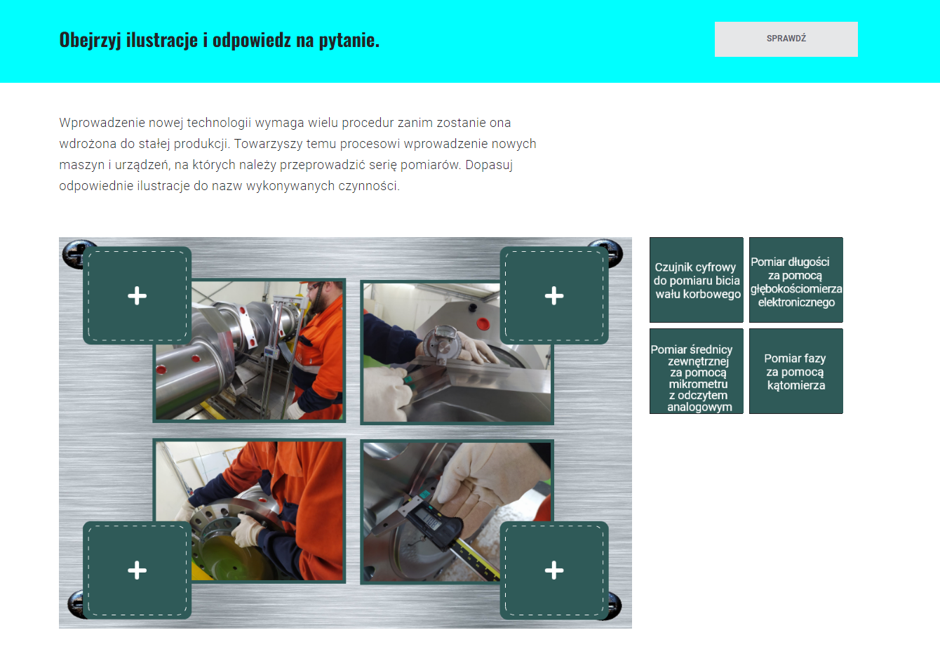 Ilustracja przedstawia przykładowy ekran z zadaniem