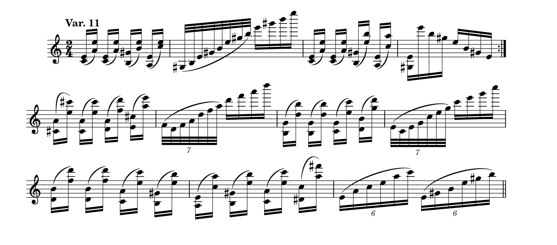 Przykład numer 12 - fragment partytury utworu do analizy.