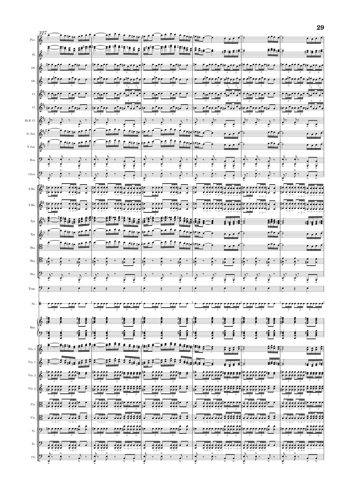 Ilustracja przedstawia stronę partytury utworu.