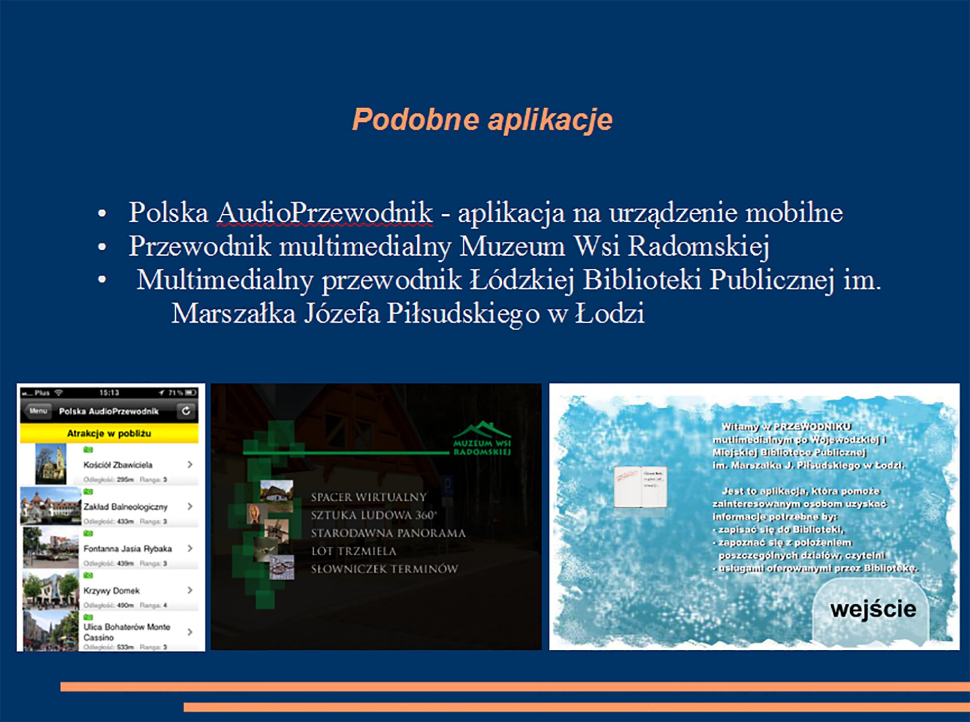 Ilustracja widoku podobnych tematycznie aplikacji