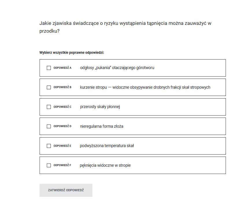 Przykładowe pytanie wielokrotnego wyboru