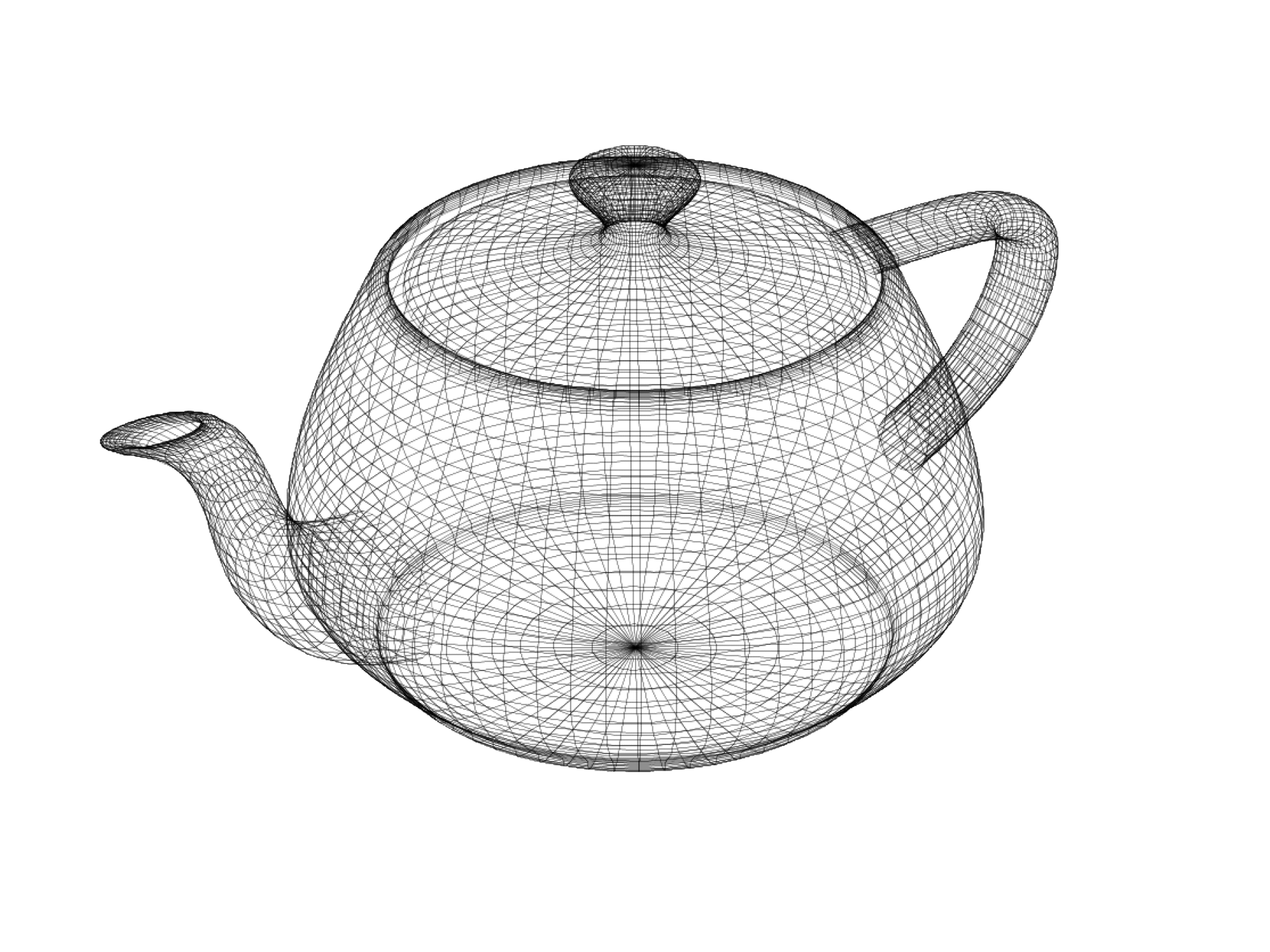 Ilustracja przedstawia projekt czajnika wykonany ciemnoszarymi liniami na białej kartce papieru. Jego fragmenty przypominają siatki linii, figury geometryczne, tworzące owalną część główną, pokrywę z uchwytem, rączkę po prawej stronie, a także wygiętą, krótką szyjkę z lewej strony.