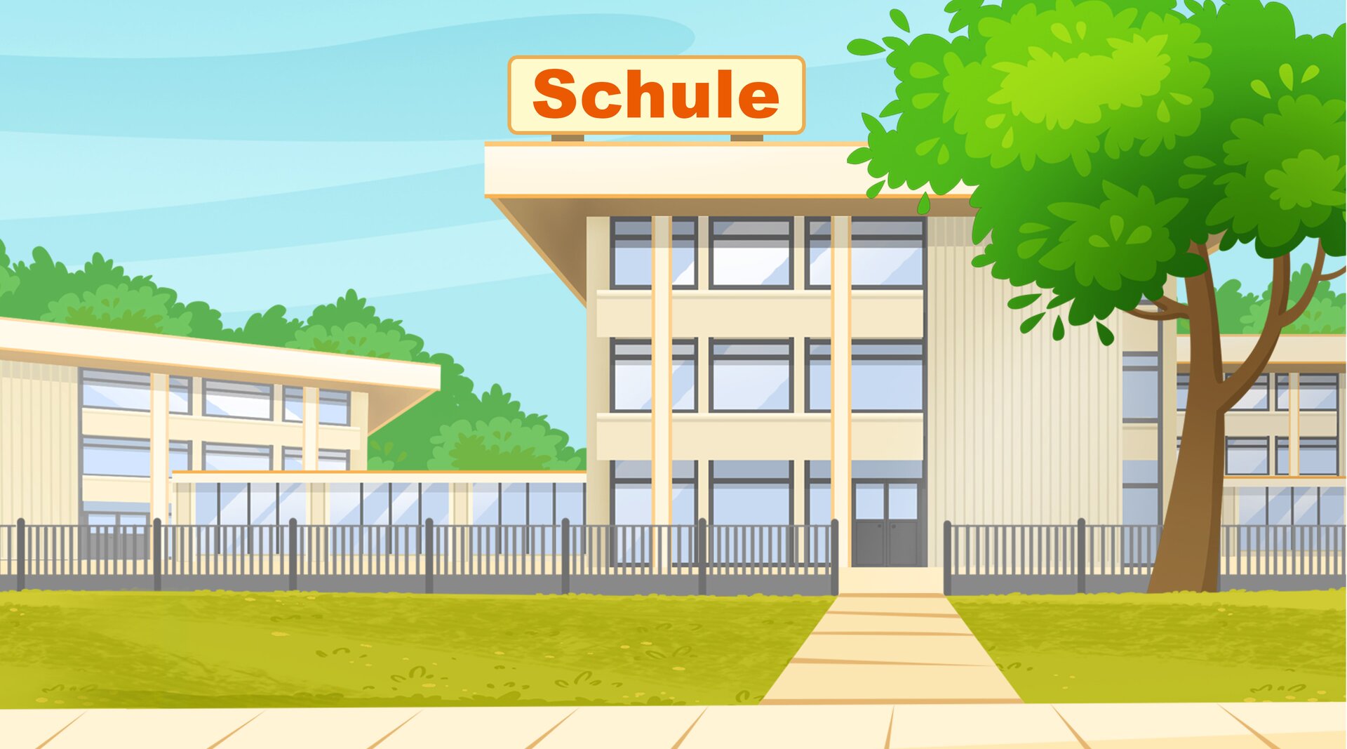 Ilustracja przedstawia szkołę.