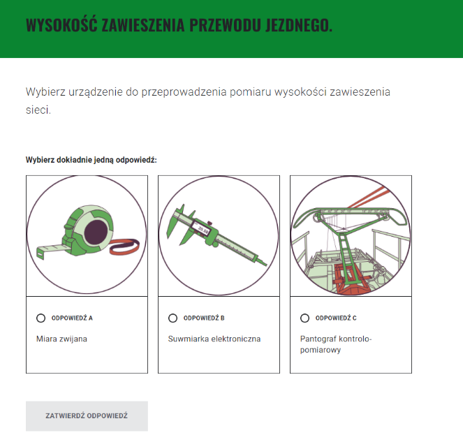 Zadanie z jedną odpowiedzią z grafikami
