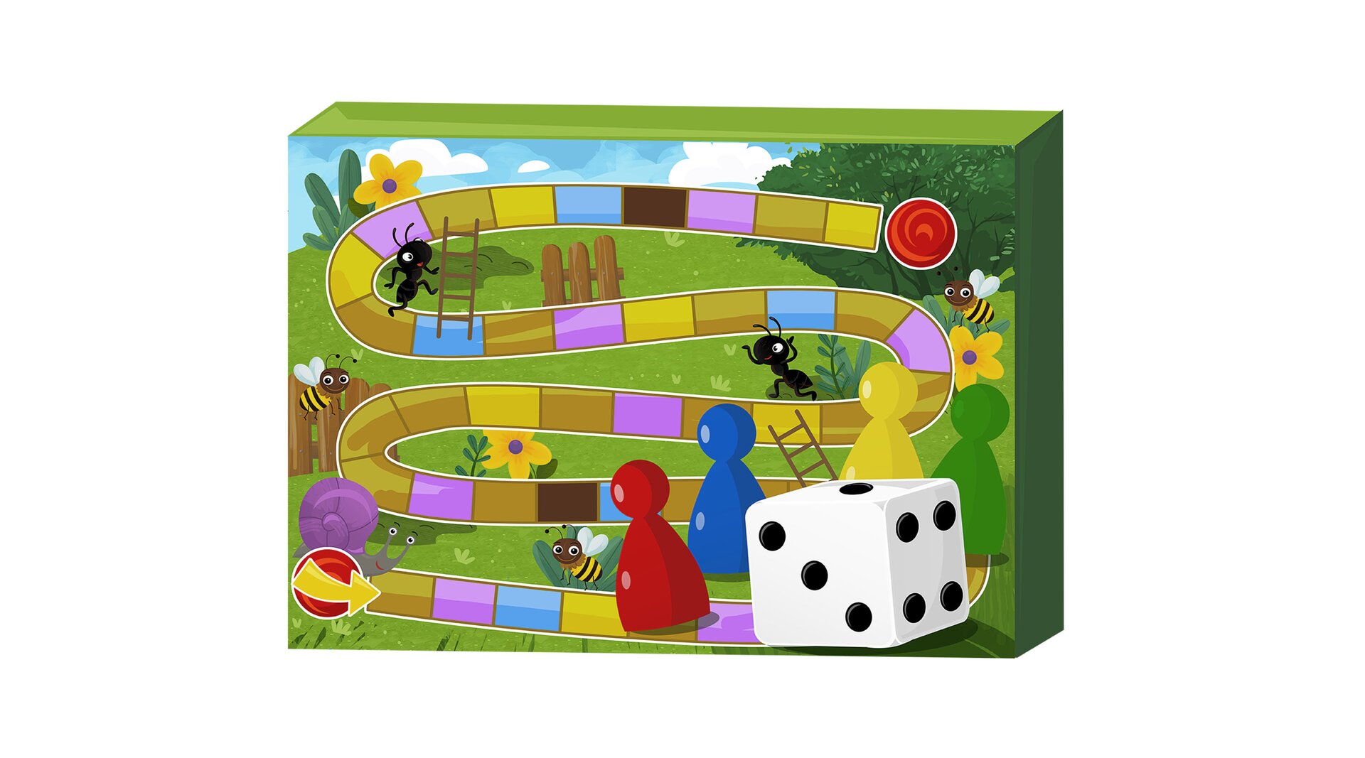 Ilustracja przedstawia grę planszową.