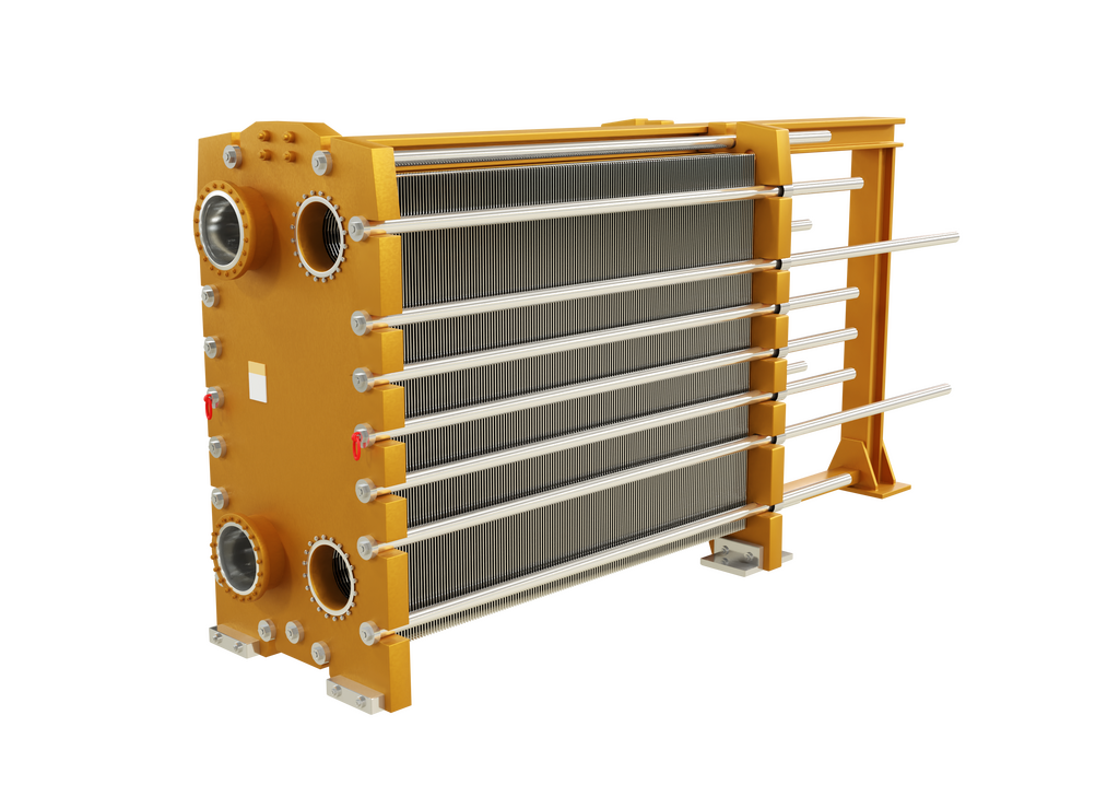 Na ekranie widoczny jest kondensator inaczej nazywany chłodnicą. Stanowi on wyposażenie wymiennika ciepła. Służy ona do wymiany ciepła między ciałami o różnej temperaturze, jest celem jest zmniejszenie różnicy temperatury.Widoczna na ilustracji chłodnica przedstawiona została jako dwie prostokątne pomarańczowe płyty na nóżkach. Pomiędzy płytami głównymi znajduje się pakiet płyt termicznych połączonych ze sobą. Główne płyty połączone są ze sobą za pomocą metalowych prętów po bokach. Pręty wystają w tylnej części kondensatora. Za ostatnią płytą znajduje się dodatkowa nóżka, która jest połączona z ostatnią płytą. Na przedniej płycie widocznej są cztery otwory.