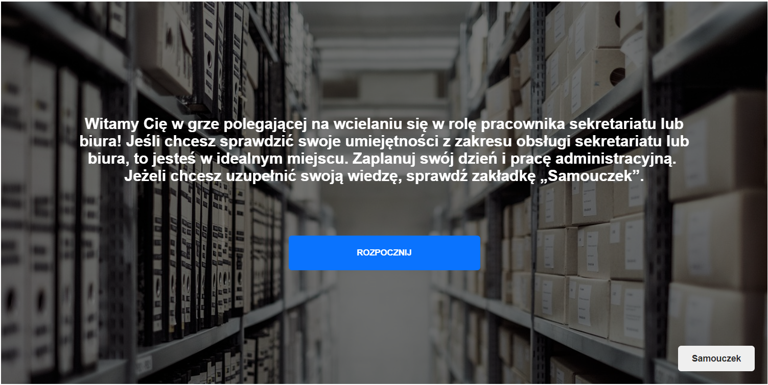 Widok ekranu gry wcielanie się w rolę