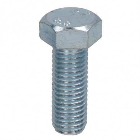 Zdjęcie przedstawia masywną śrubę o grubym trzonku i główce.