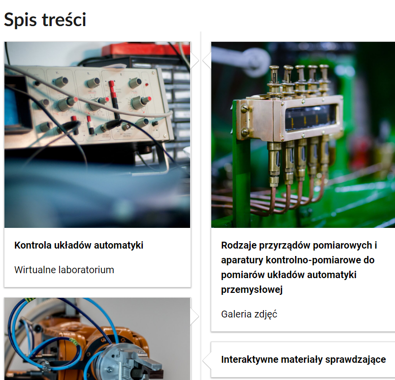 Zdjęcie przedstawia wygląd spisu treści.