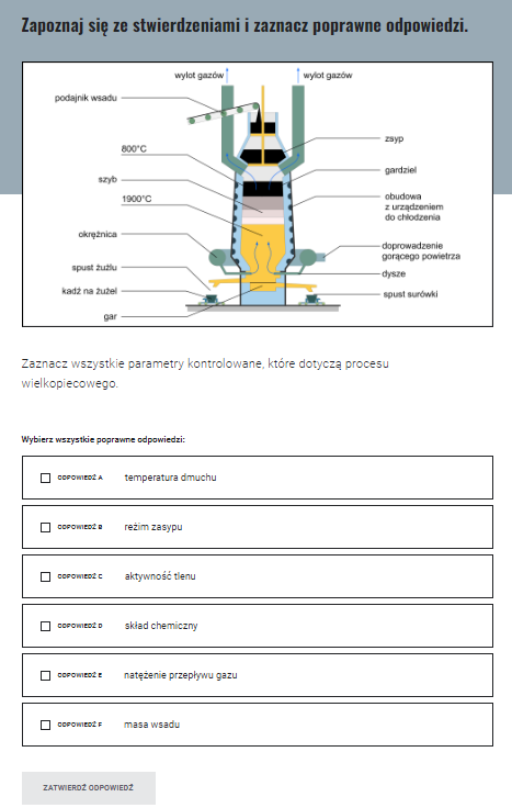 Przykładowy ekran z zadaniem