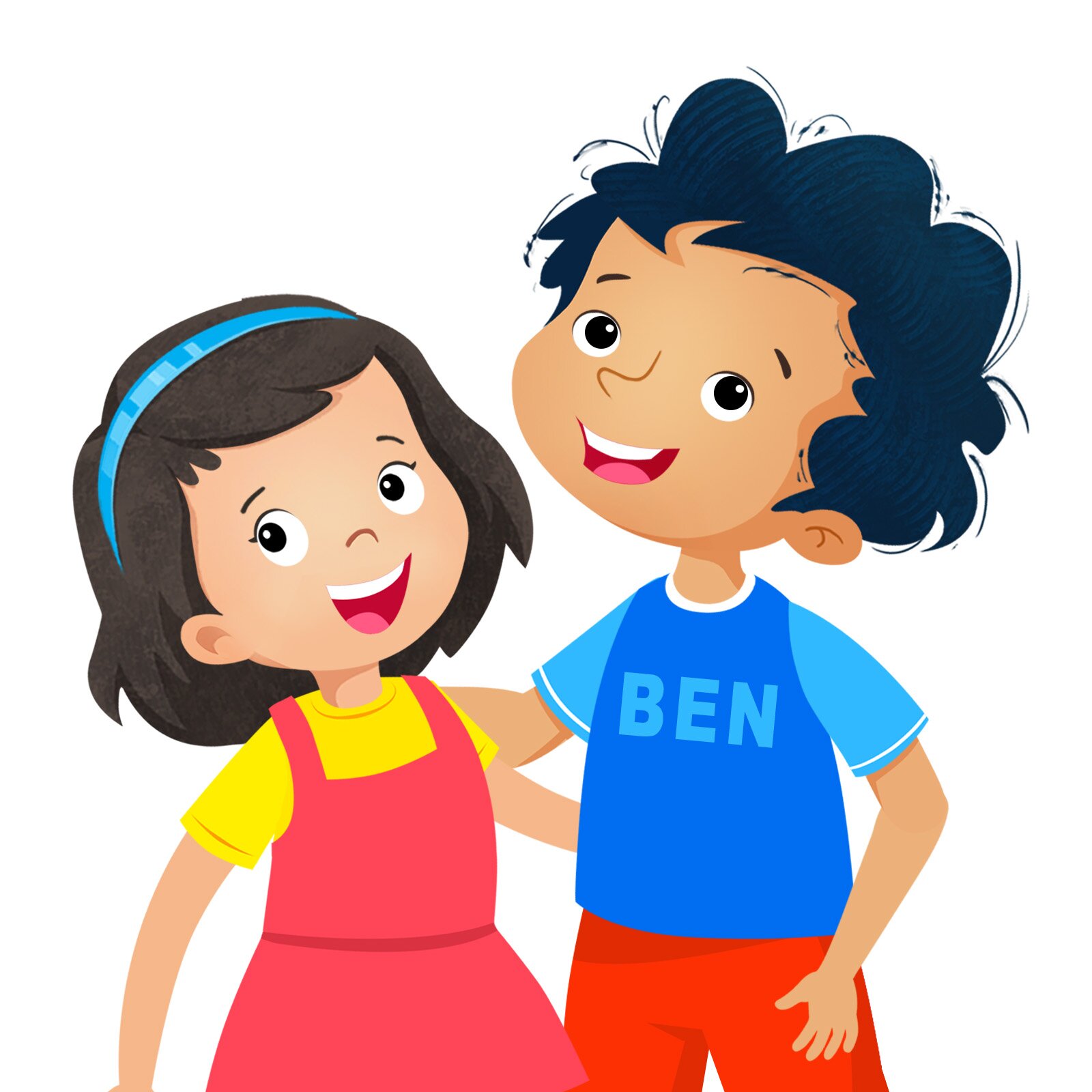 Ilustracja przedstawia dziewczynkę i chłopca.