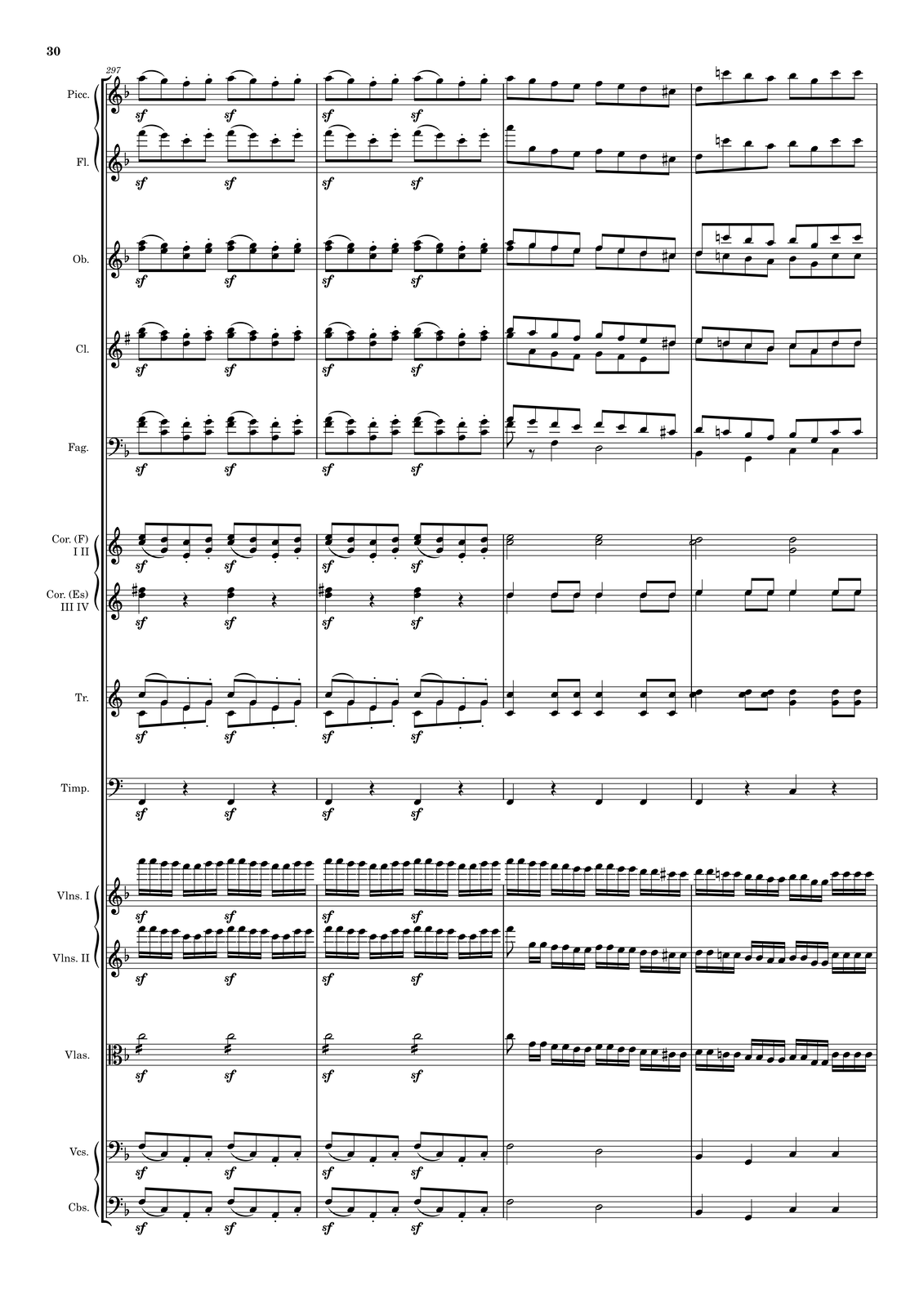 Ilustracja przedstawia stronę partytury utworu.