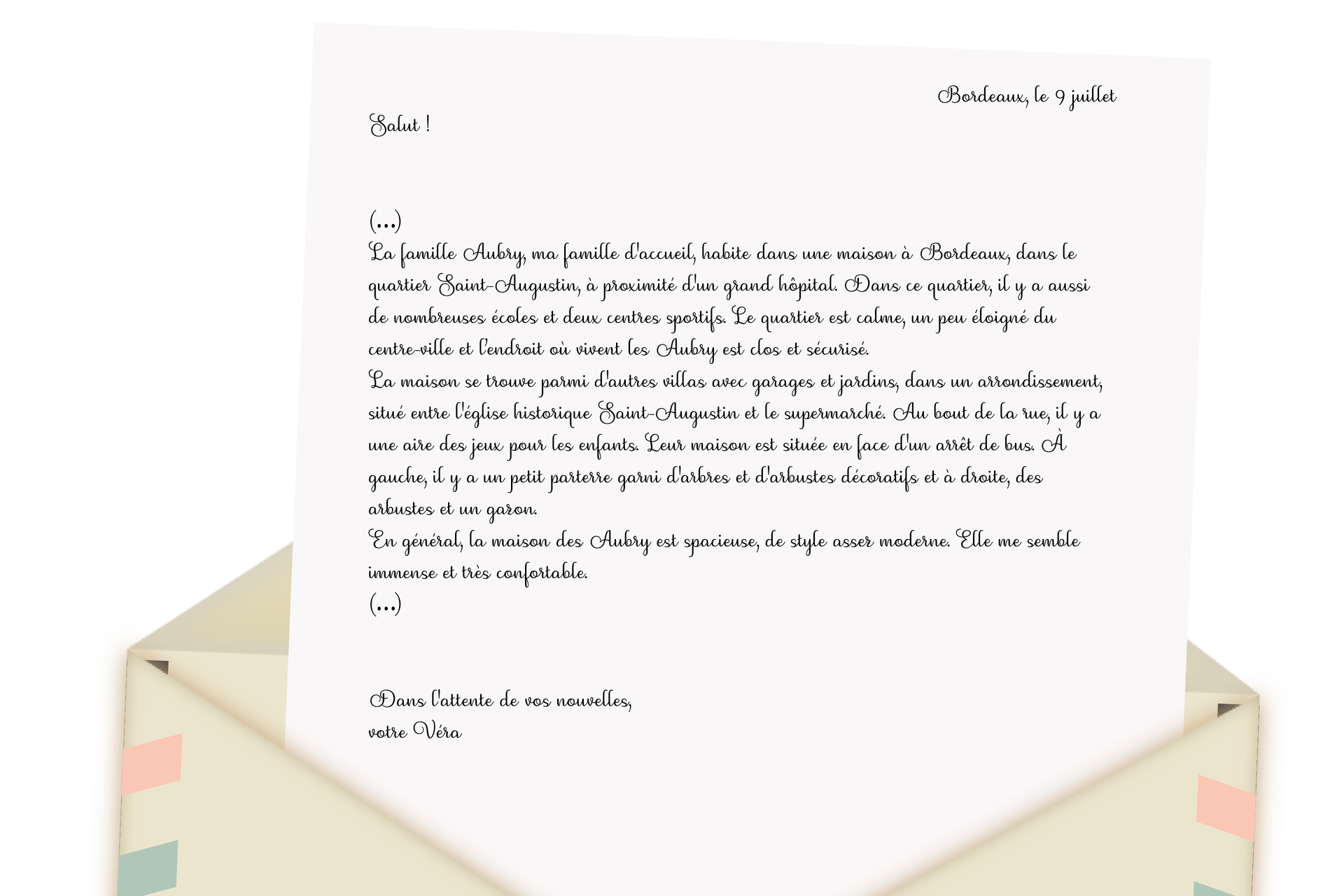 Ilustracja przedstawia list 