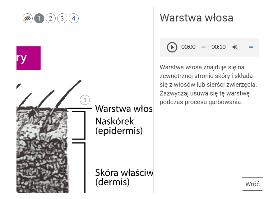 Widok ekranu po kliknięciu na znacznik