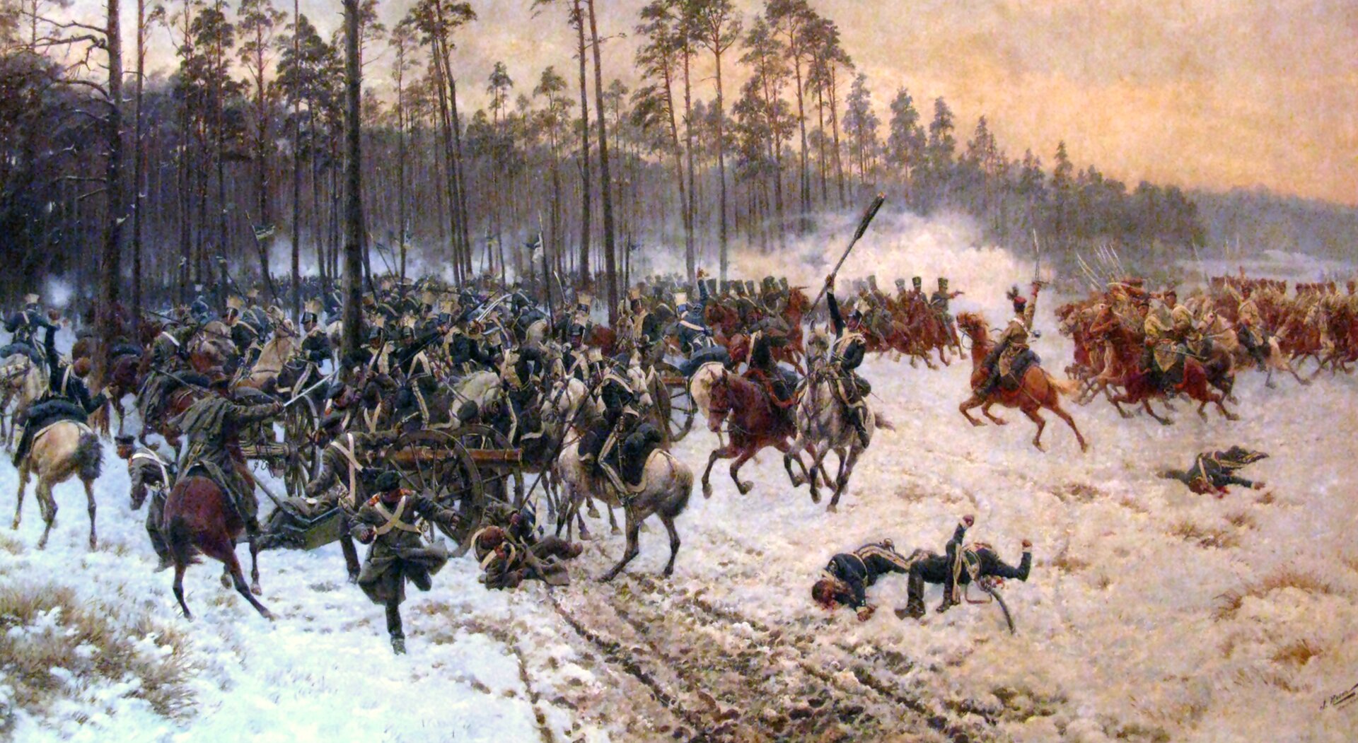 Obraz przedstawiający Bitwę pod Stoczkiem.