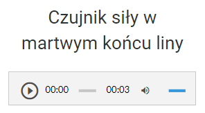 Przykładowe pasek odtwarzania audio w galerii
