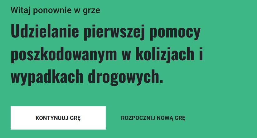 Przycisk KONTYNUUJ GRĘ