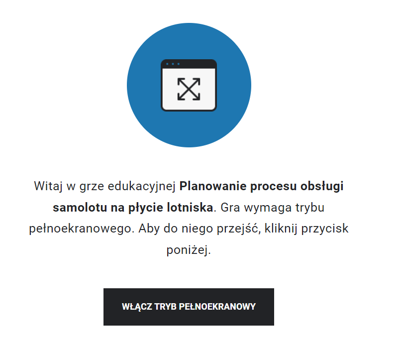 Ekran początkowy gry