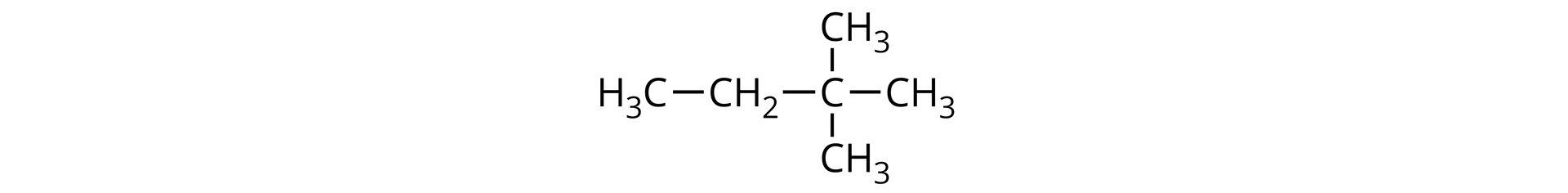 Na ilustracji jest wzór: atom węgla łączy się u góry, na dole oraz po prawej stronie z grupą metylową, a po lewej stronie z grupą metylenową. Ta z kolei łączy się z grupą metylową.