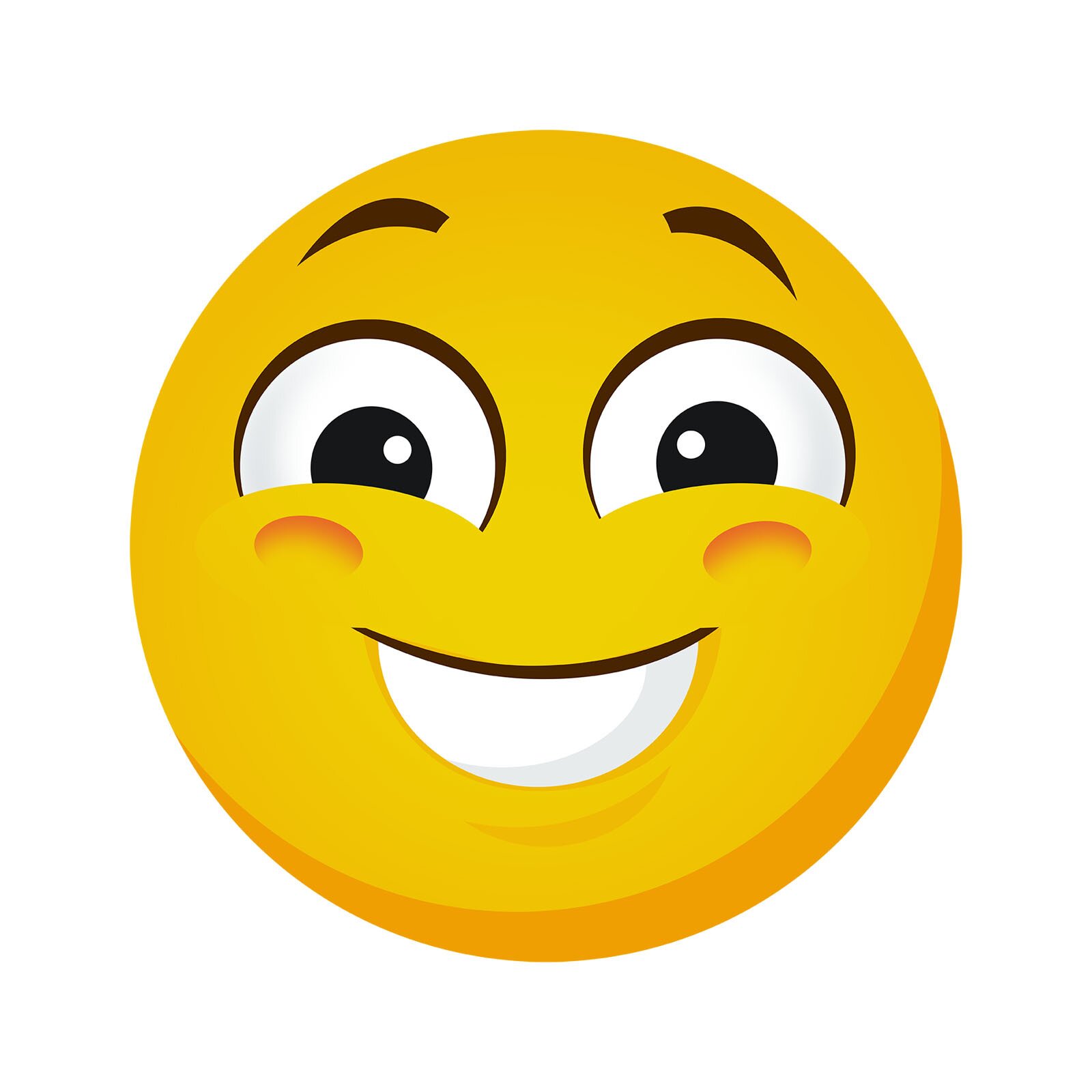 Grafika przedstawia szeroko uśmiechniętą emotikonkę.