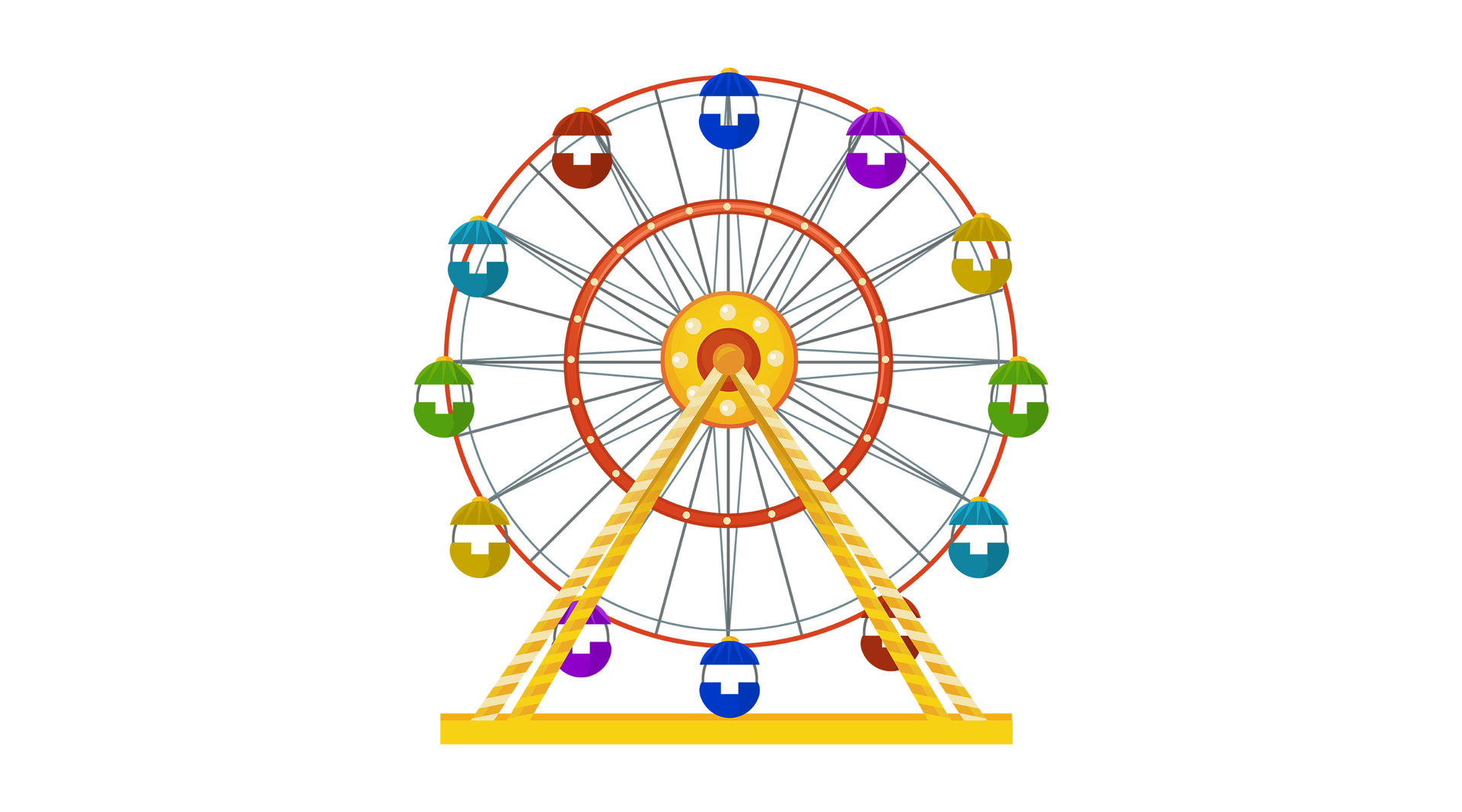 Ilustracja przedstawia diabelskie koło