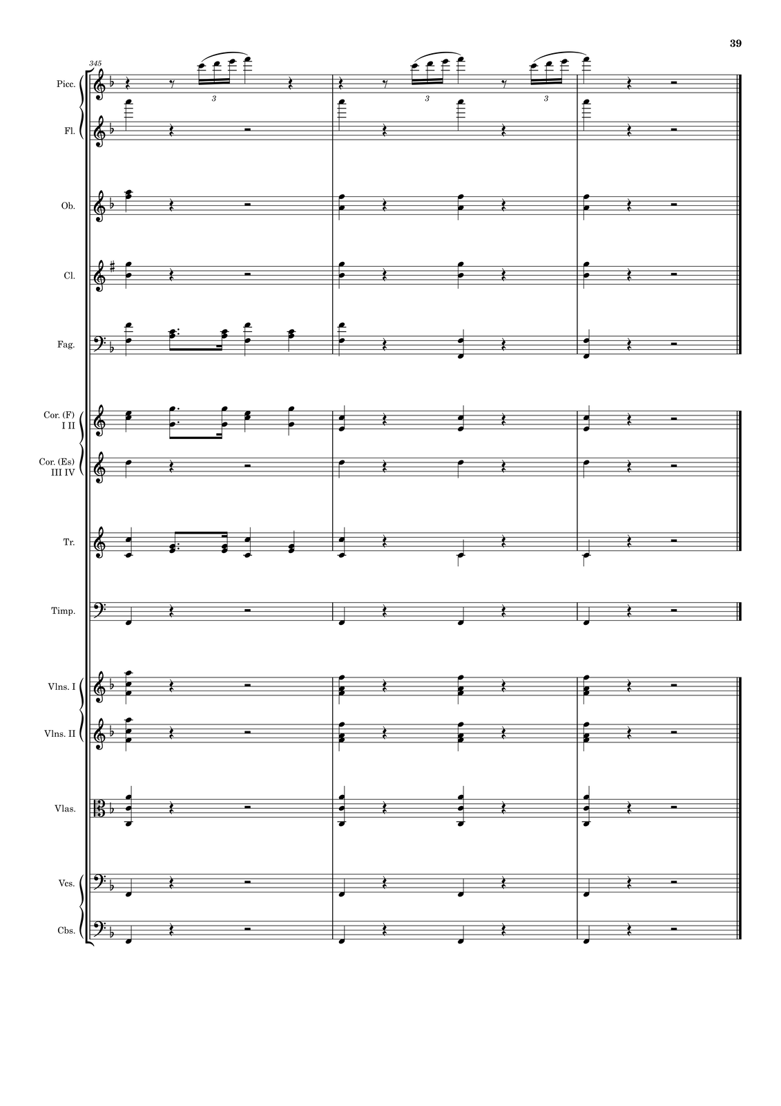 Ilustracja przedstawia stronę partytury utworu.