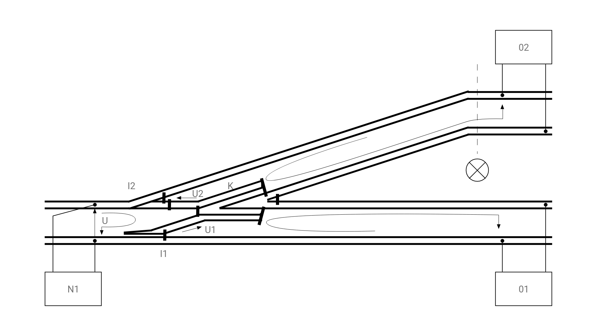 Przykładowy obwód torowy zwrotnicowy SOT‑22