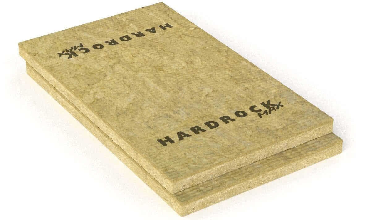 Zdjęcie przedstawia dwuczęściowe płyty z wełny skalnej. Mają one prostokątny kształt.