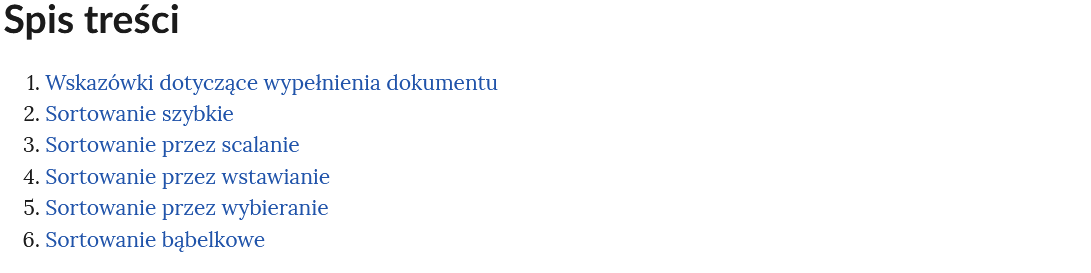 Spis treści multimedium