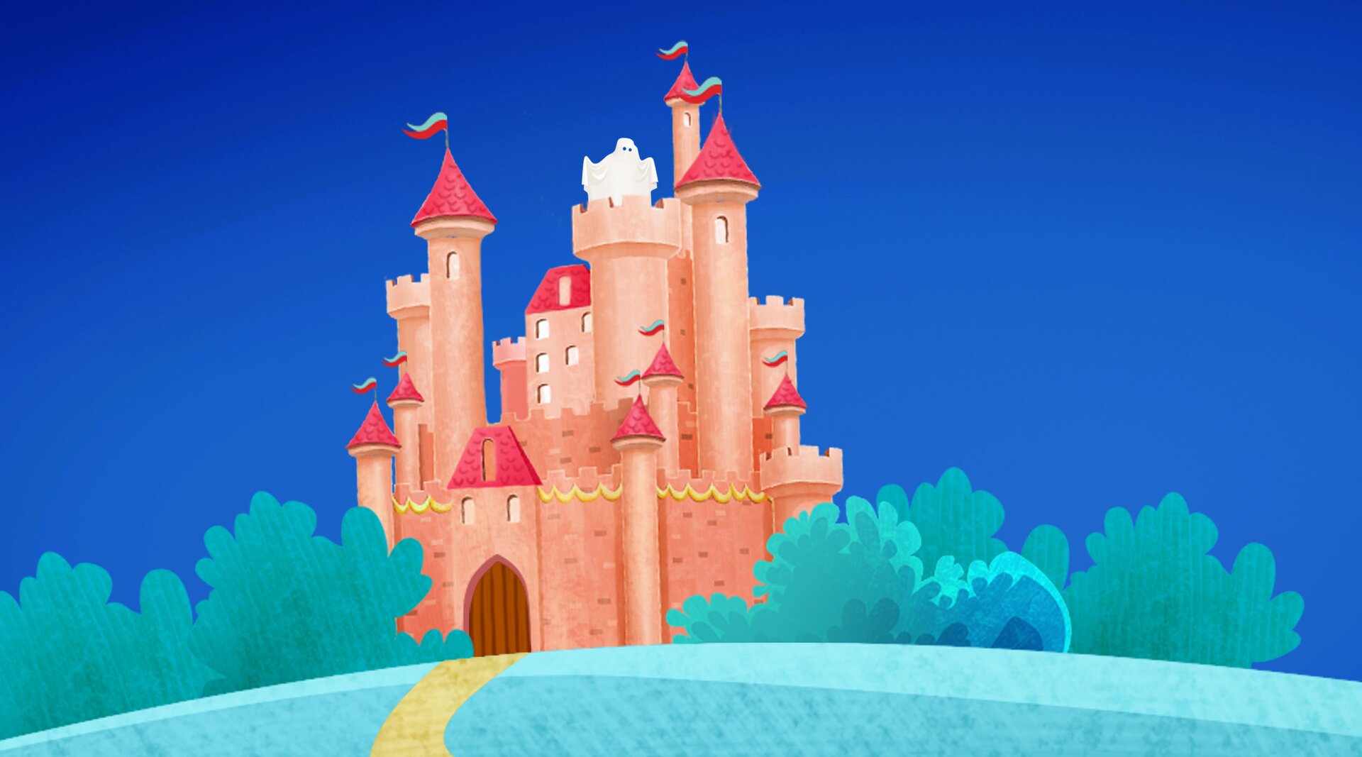 Ilustracja przedstawia zamek na wzgórzu.