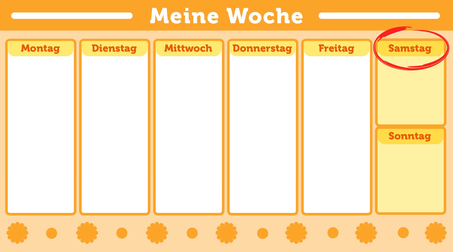 Na ilustracji znajduje się kalendarz, w którym została zakreślona sobota.